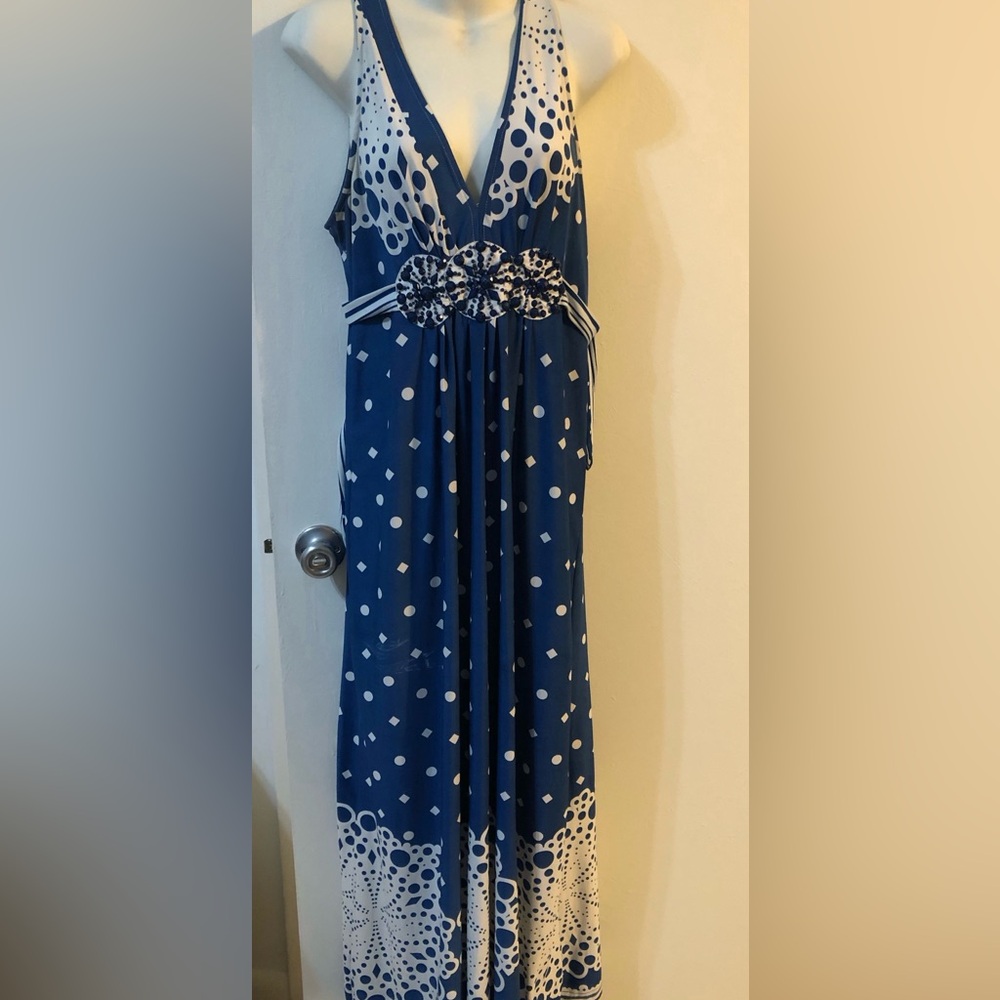 Blue and White Dress Size Large